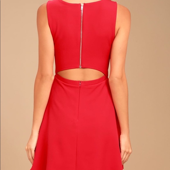 Just Us Red Skater Dress (sold out online) - Picture 7 of 7